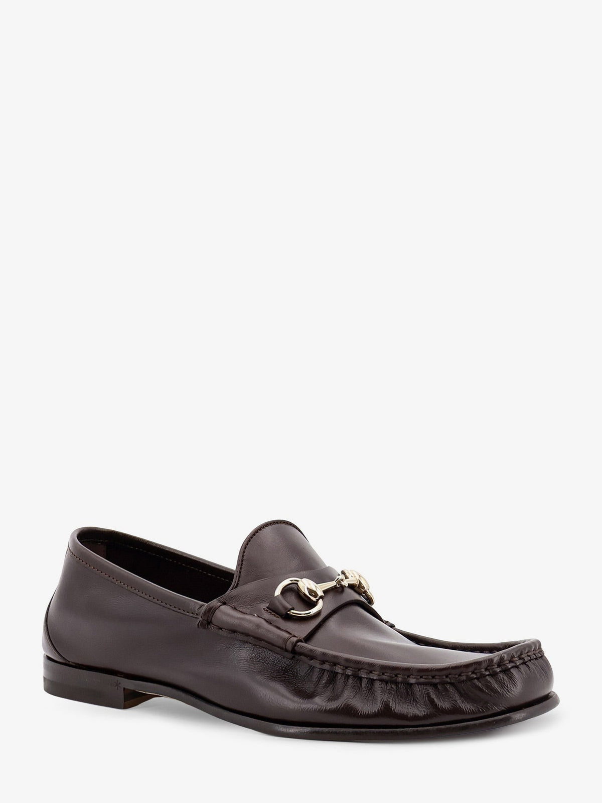 Gucci Men's Lugano Leather Loafers Brown, view 2