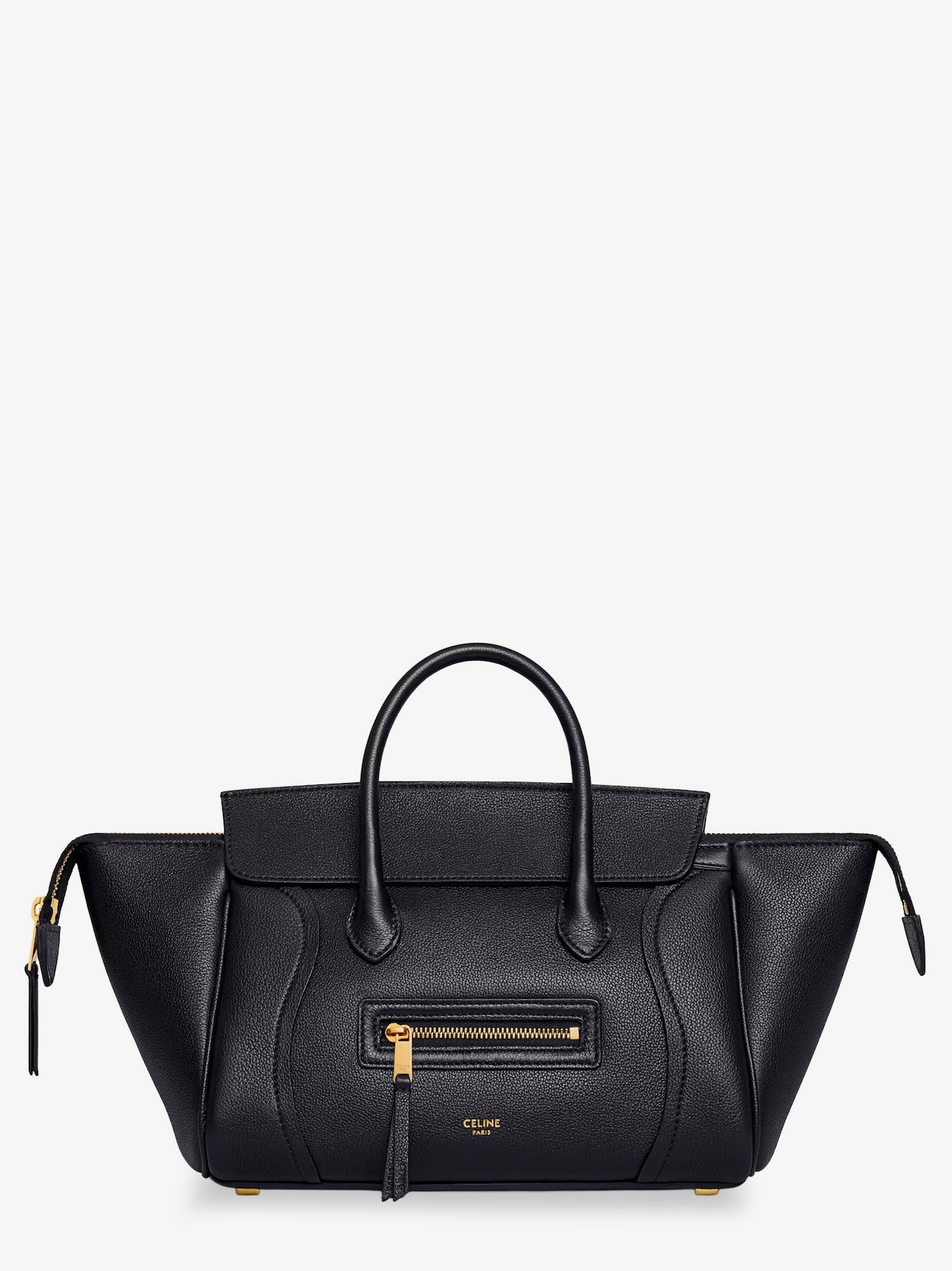 Celine Women's Luggage Leather Crossbody Bag Black