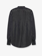 The Row Women's Lula Silk Shirt Black, view 2