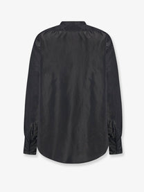 The Row Women's Lula Silk Shirt Black