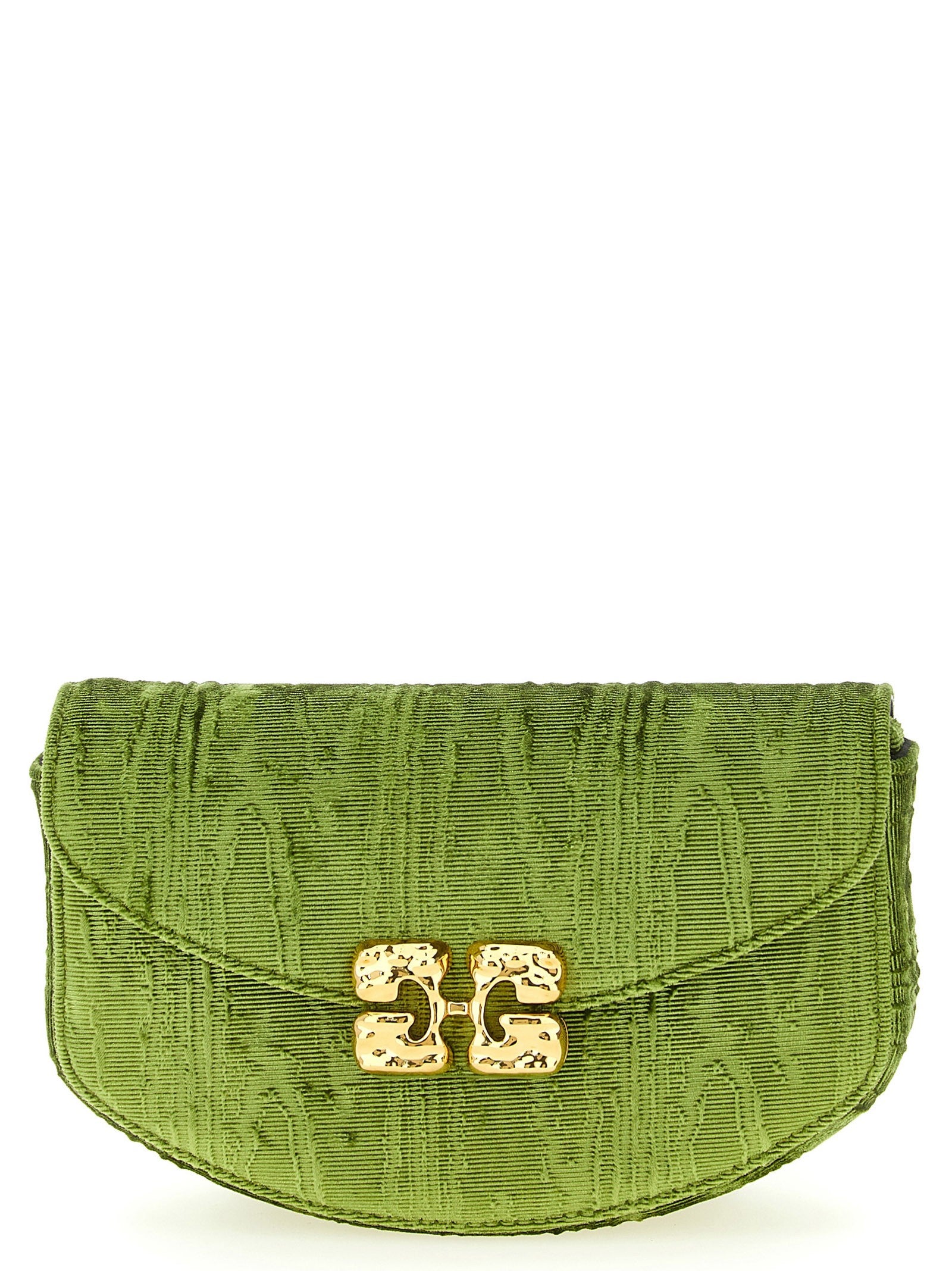 Ganni Lulu Wallet on Chain Green