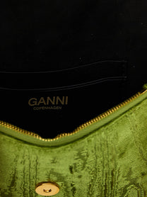 Ganni Lulu Wallet on Chain Green