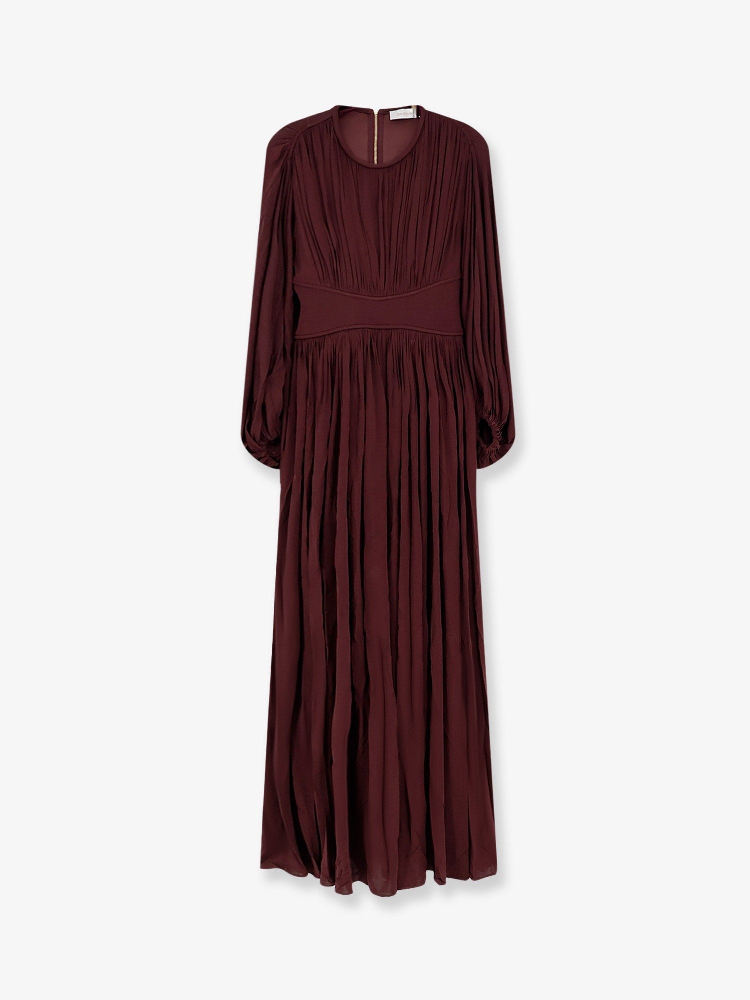 Zimmermann Women's Luna Billow Stretch Viscose Long Dress Mahogany
