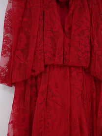 Zimmermann Women's Luna Lace Dress Fucsia