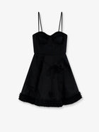 Zimmermann Women's Luna Linen and Silk Blend Mini Dress Black