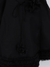 Zimmermann Women's Luna Linen and Silk Blend Mini Dress Black, view 3