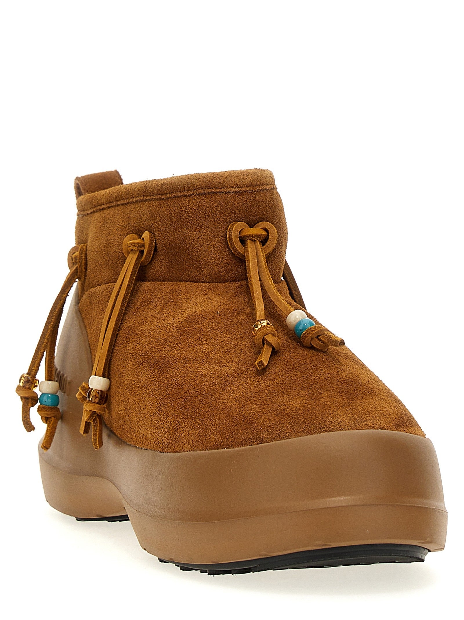 Moon Boot Luna Low Suede Beads Ankle Boots Brown