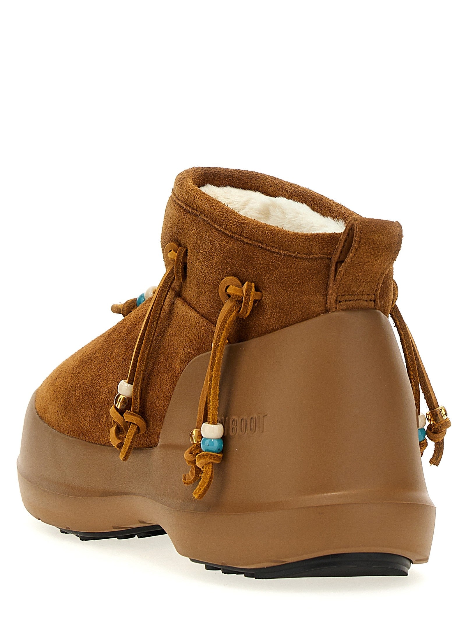 Moon Boot Luna Low Suede Beads Ankle Boots Brown