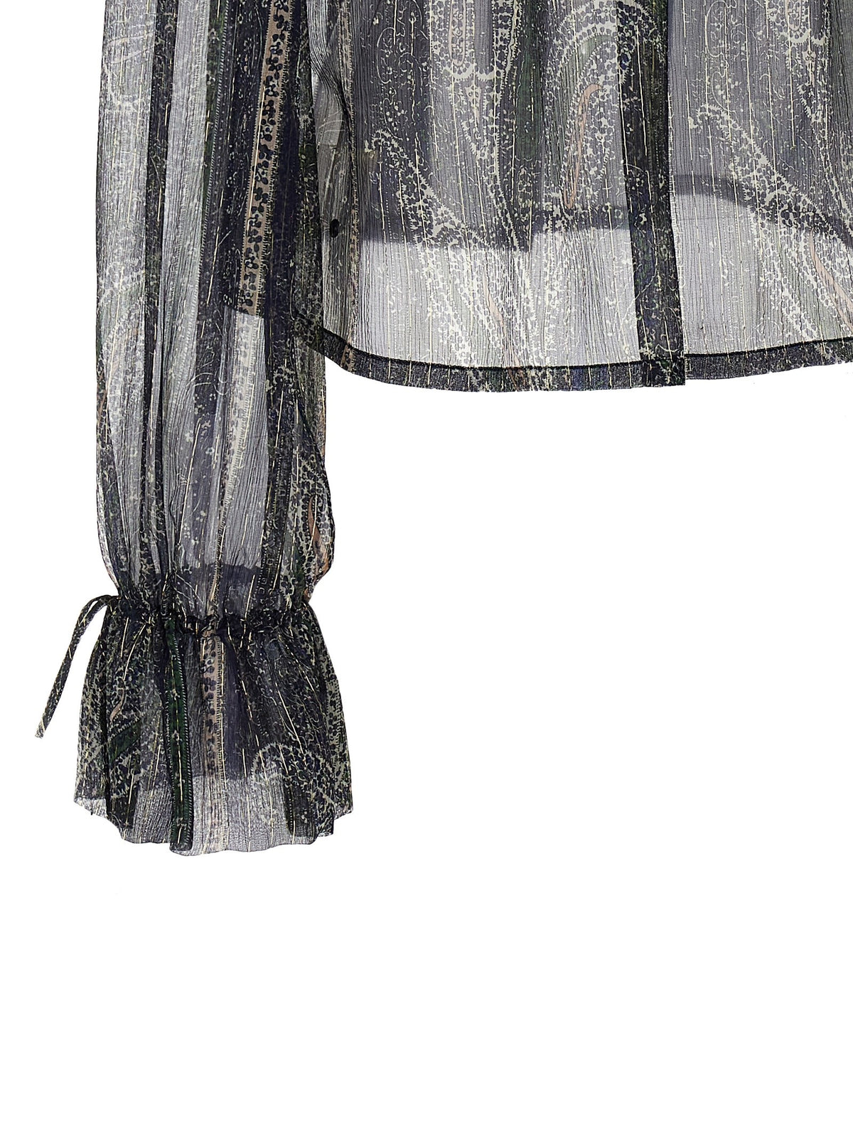 Saint Laurent Lurex Blouse Gold, view 4
