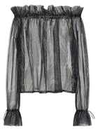 Saint Laurent Lurex Blouse Gold
