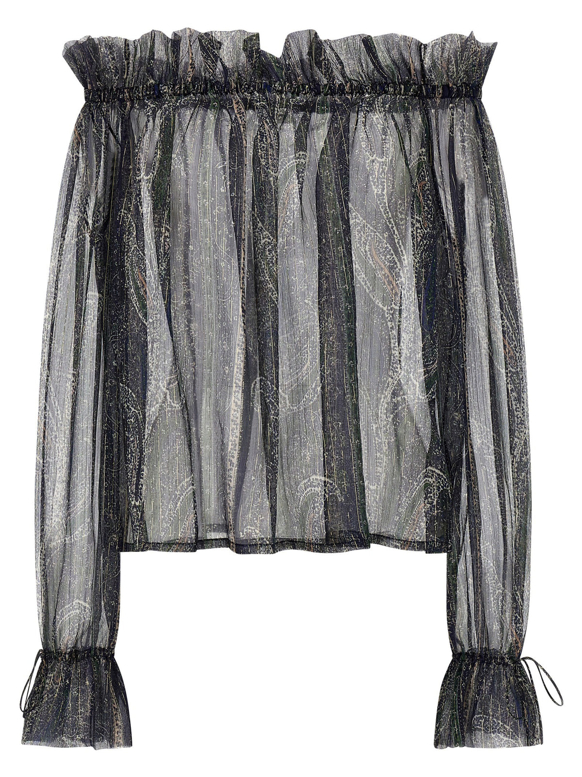 Saint Laurent Lurex Blouse Gold