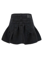 Ganni Lurex Denim Skirt Black, view 2