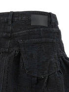 Ganni Lurex Denim Skirt Black, view 4