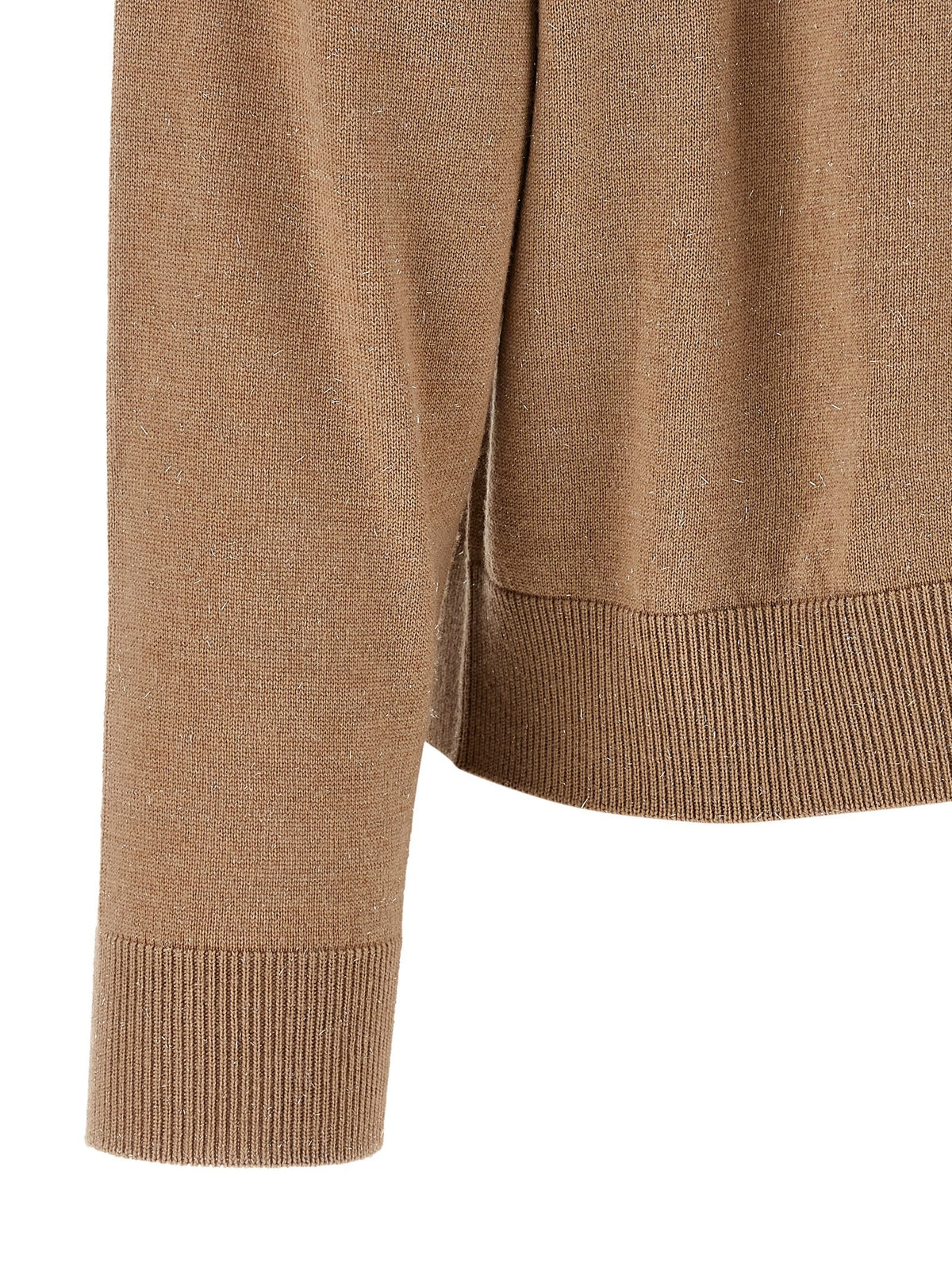 Peserico Lurex Sweater Beige