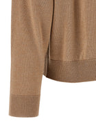 Peserico Lurex Sweater Beige, view 4
