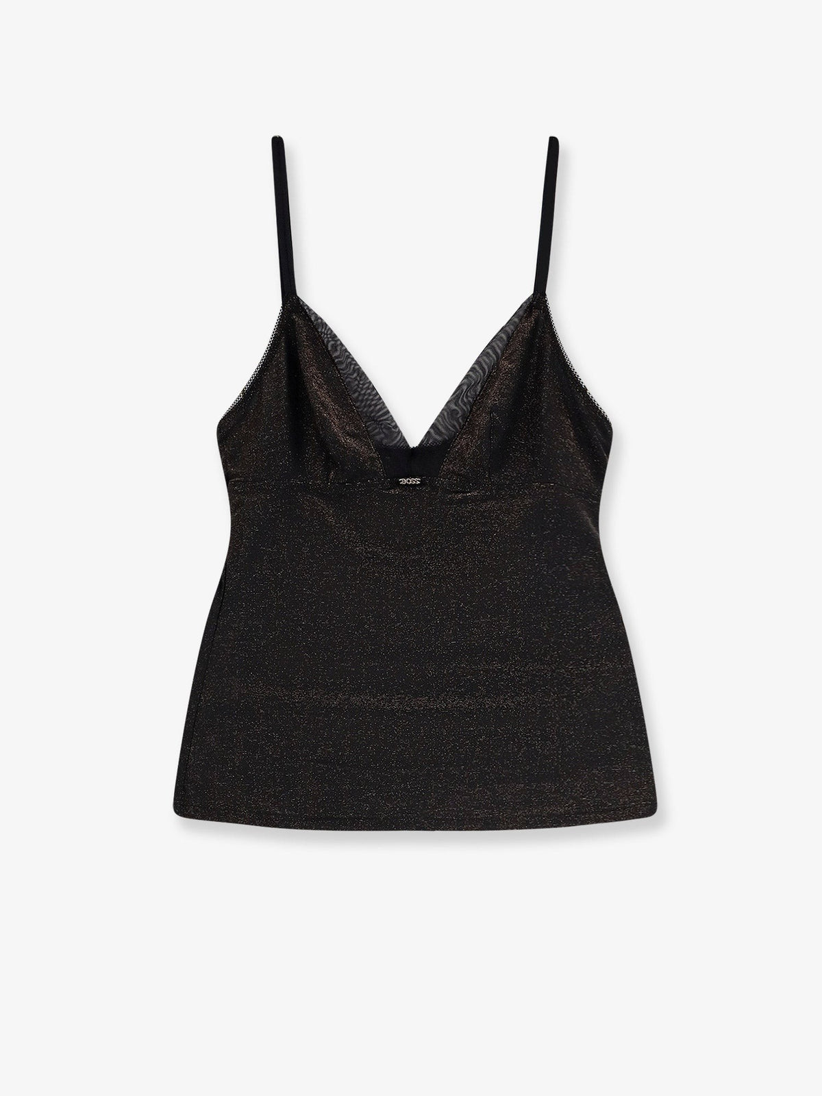 BOSS Women's Lurex Tank Top and Slip Set Black