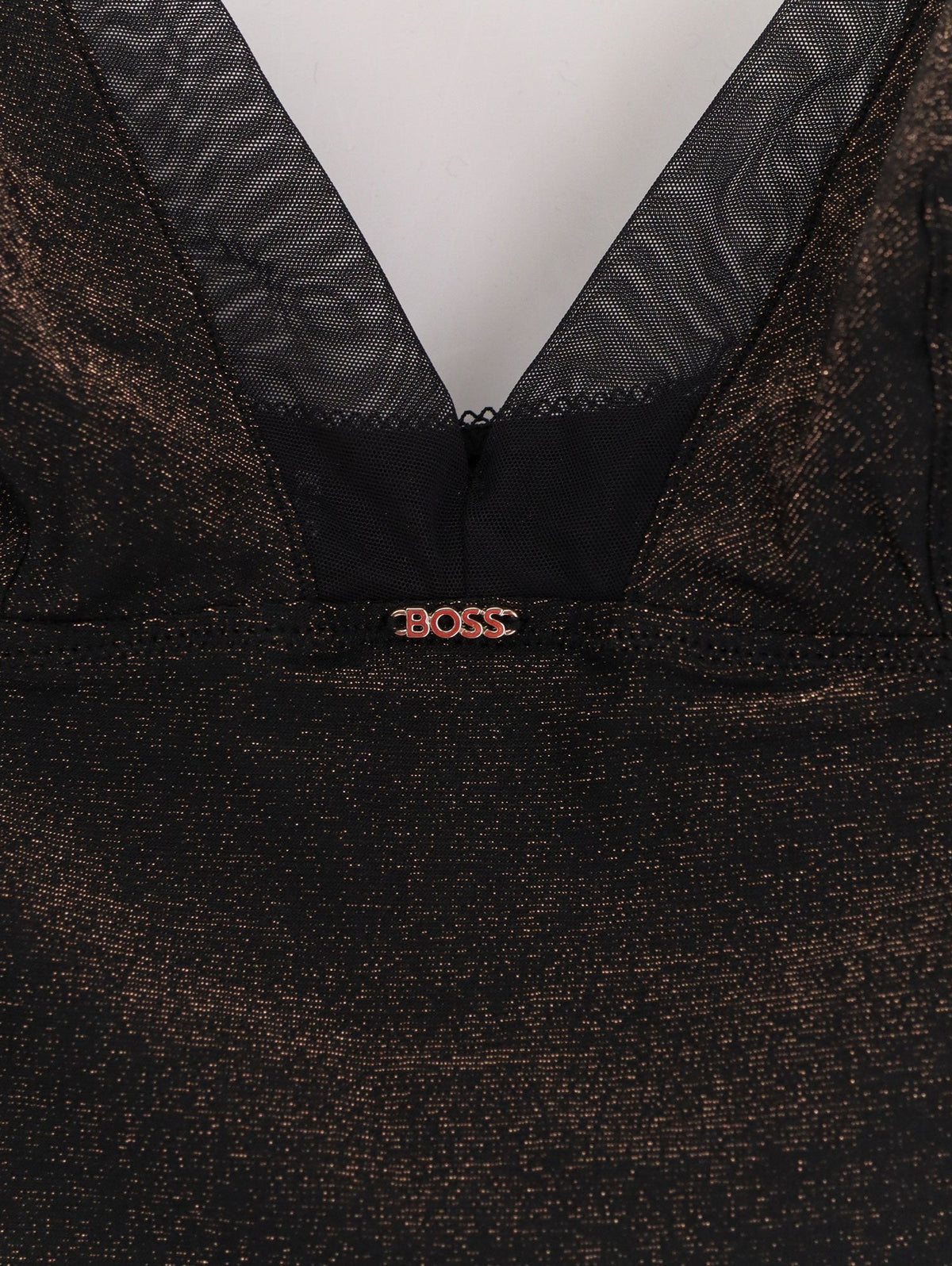 BOSS Women's Lurex Tank Top and Slip Set Black