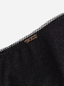 BOSS Women's Lurex Thong Tripack Black