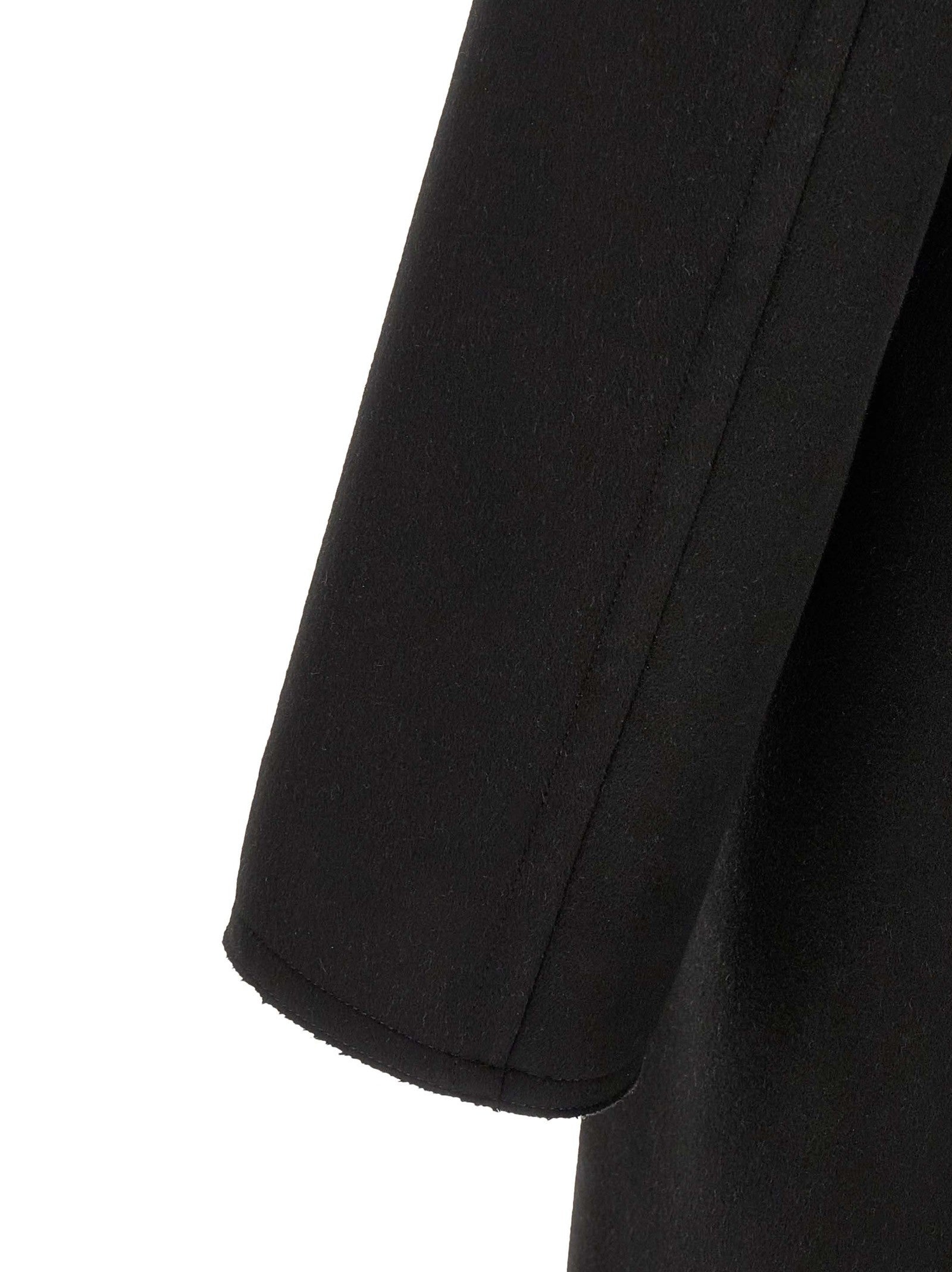 Tom Ford Luxury Melton DB Officer Coat Black