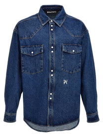 Palm Angels LW Monogram Jacket Blue