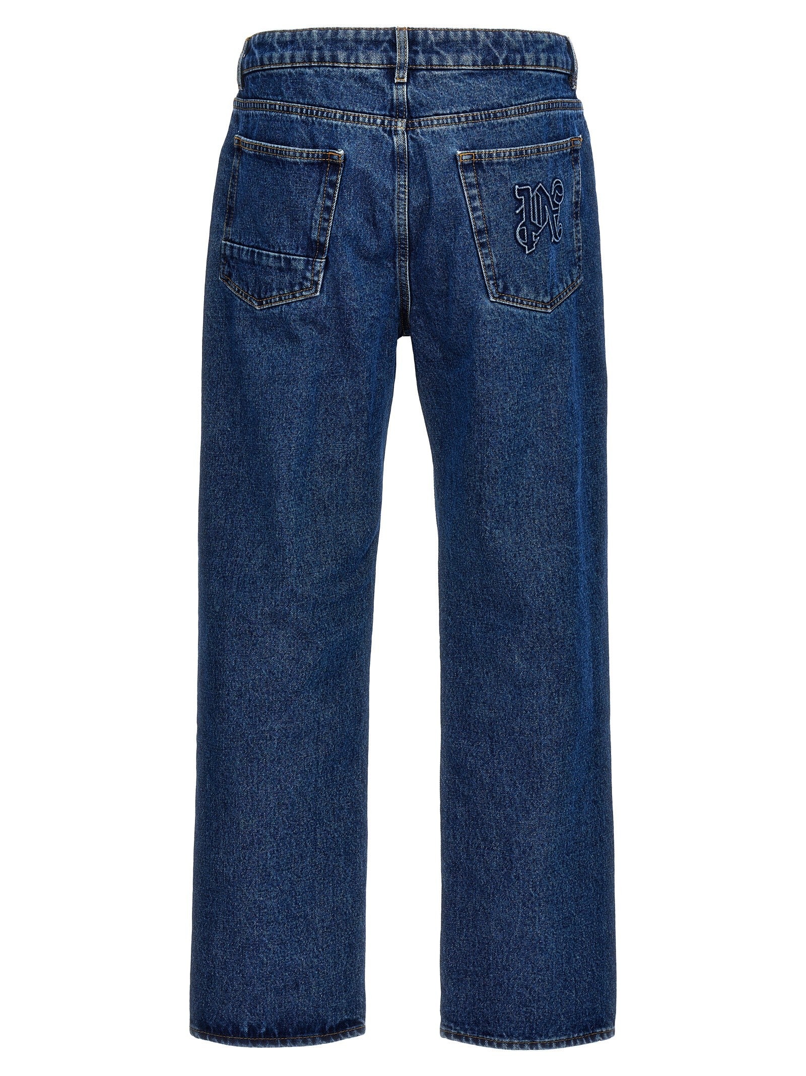 Palm Angels LW Monogram Jeans Blue