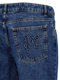 Palm Angels LW Monogram Jeans Blue