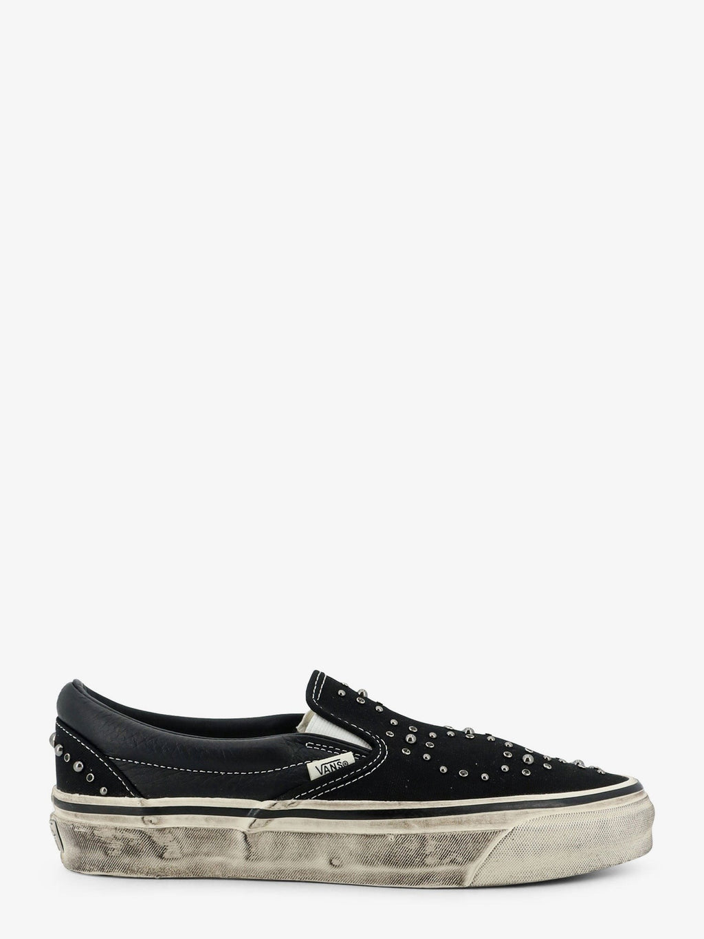 Vans Men's Lx Classic Slip on Canvas and Leather Sneakers Black