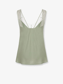 Pinko Women's Lydia Satin Top Green