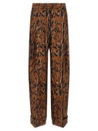 Alberto Biani Lynx Print Pants Brown
