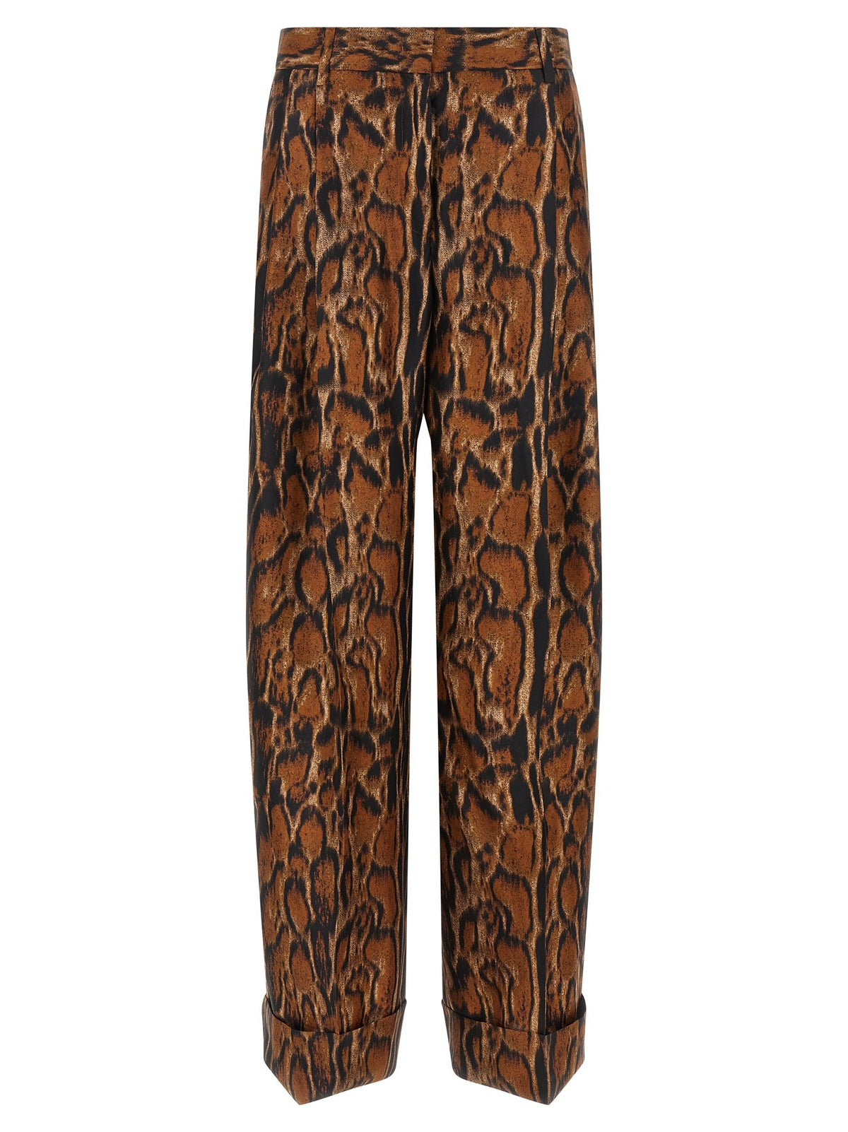 Alberto Biani Lynx Print Pants Brown