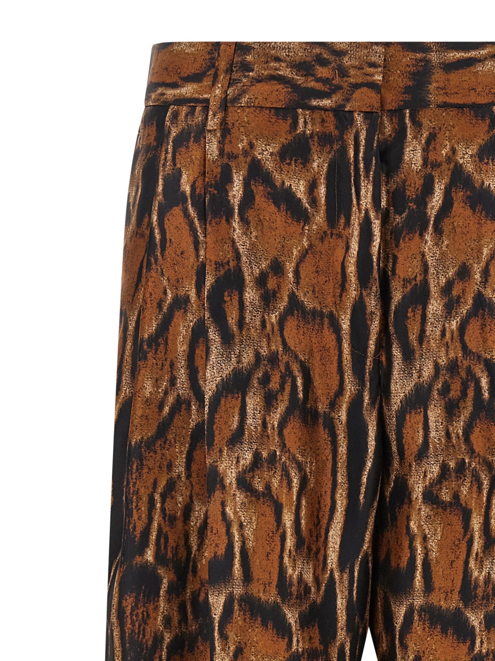Alberto Biani Lynx Print Pants Brown