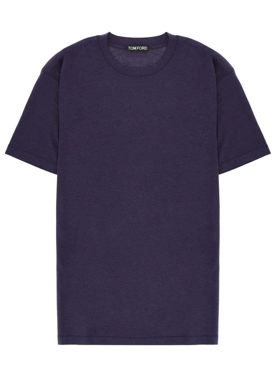 Tom Ford Men's Lyocell and Cotton Shirt Blue