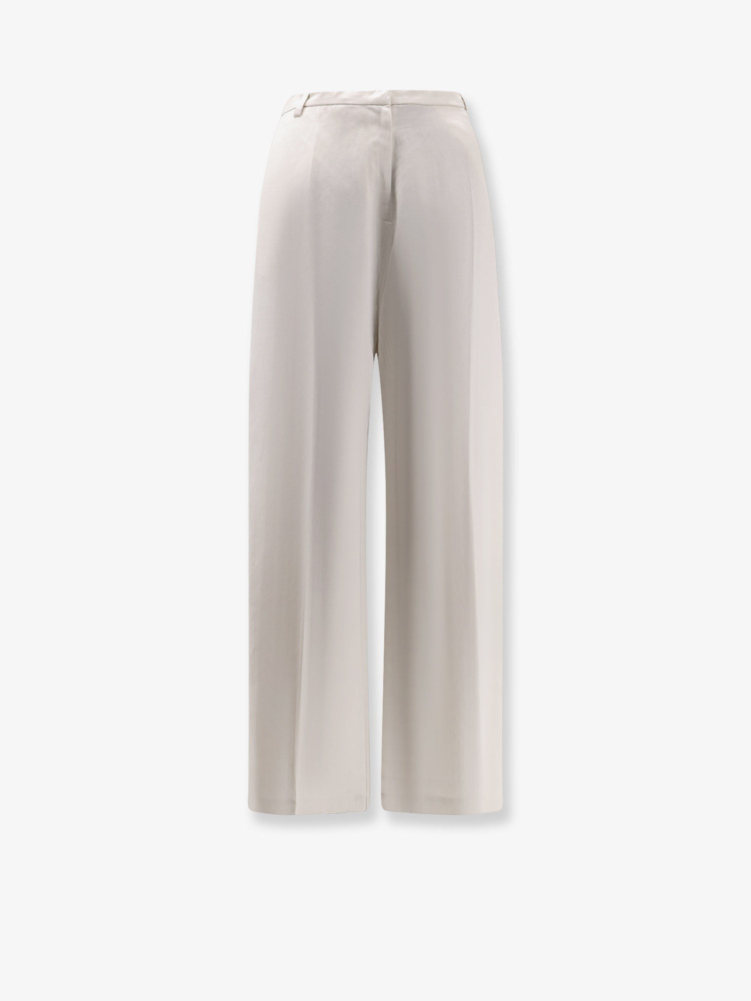 Alysi Women's Lyocell and Linen Trousers Gesso