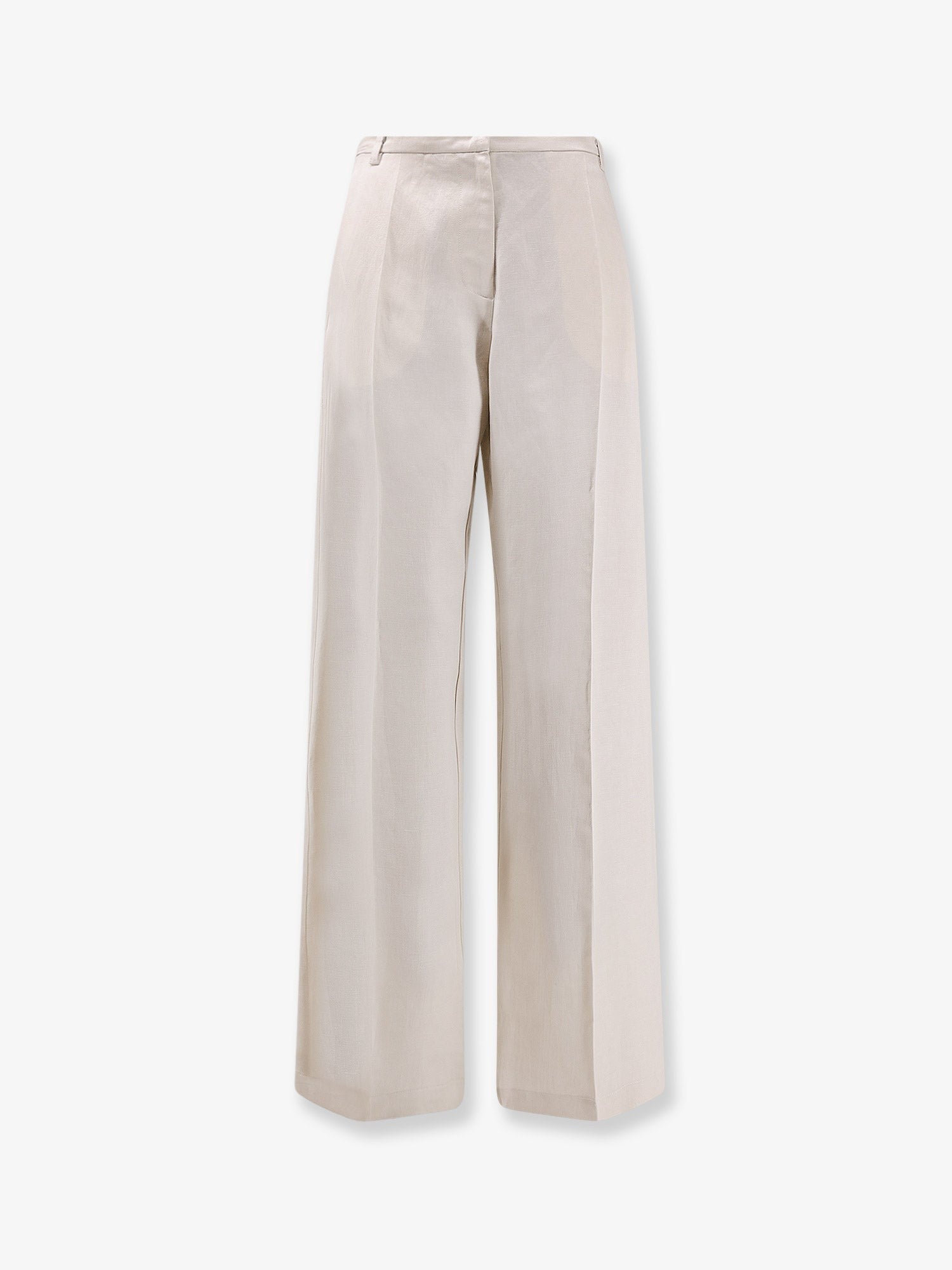 Alysi Women's Lyocell and Linen Trousers Gesso