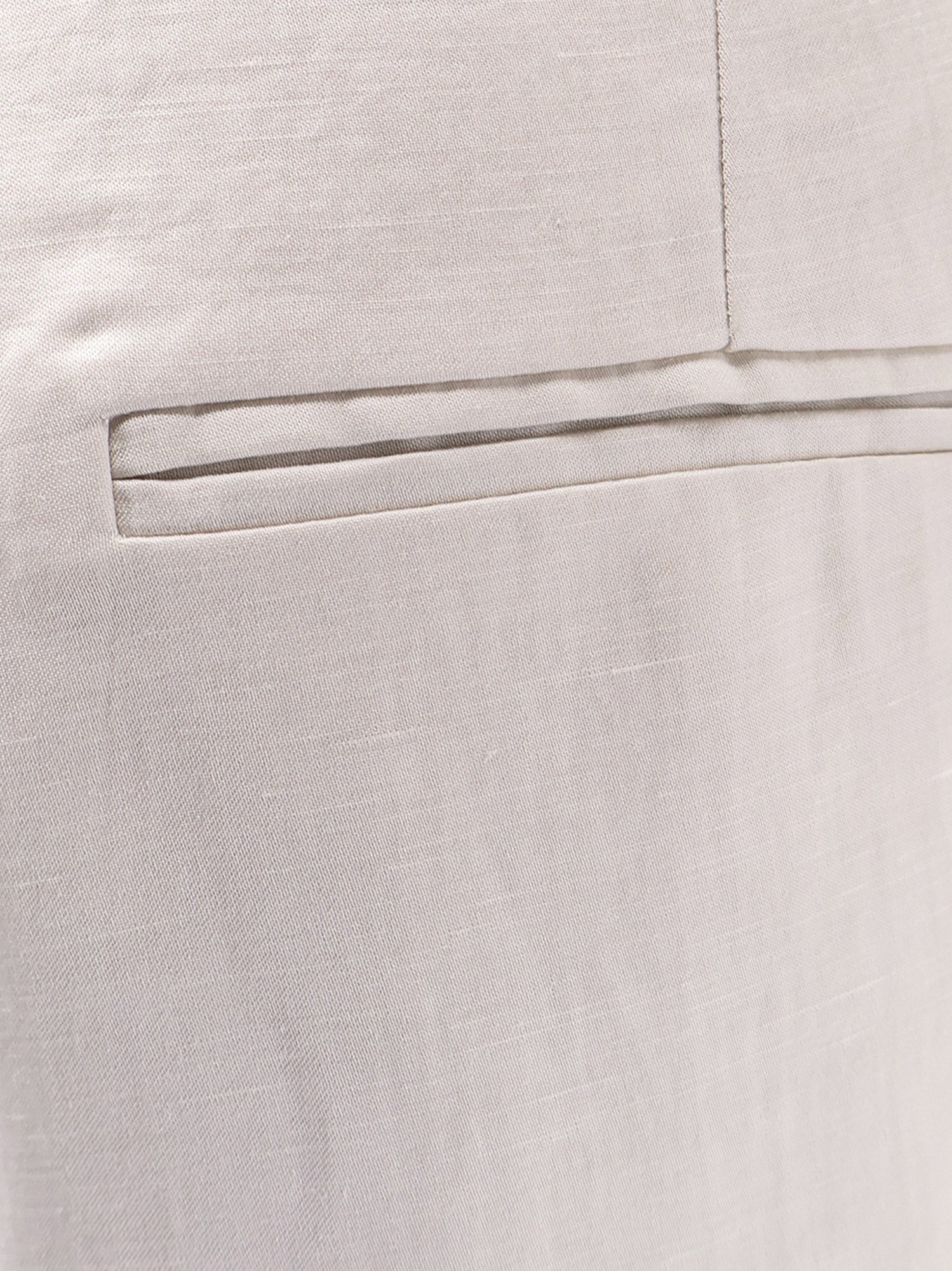 Alysi Women's Lyocell and Linen Trousers Gesso