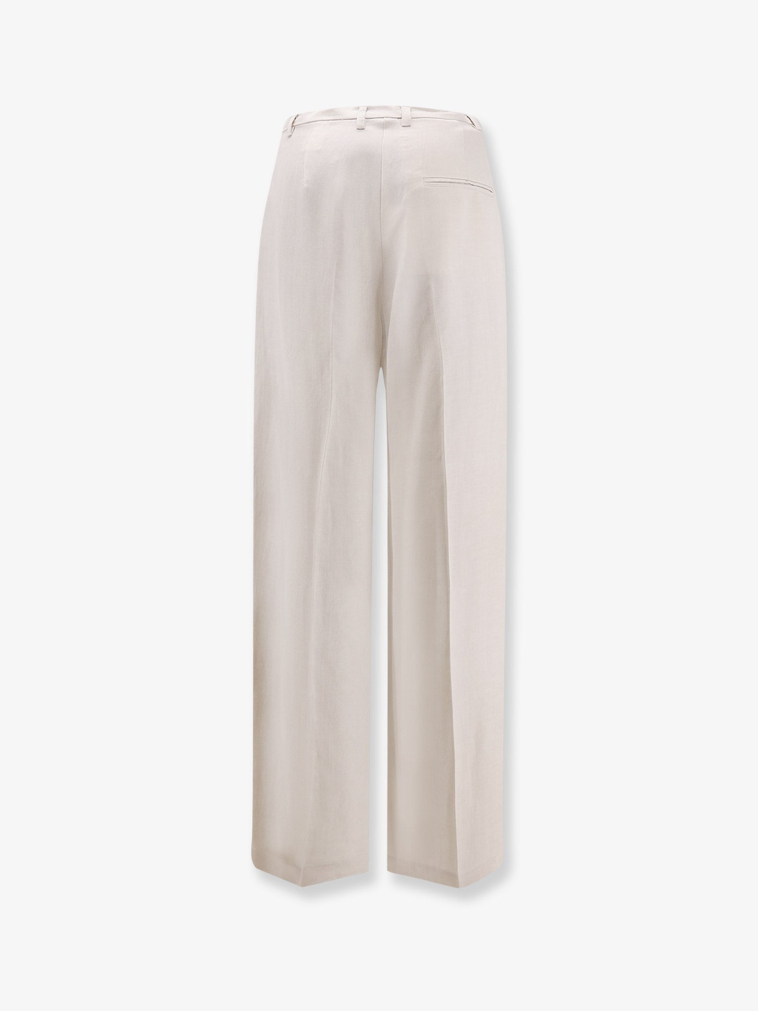 Alysi Women's Lyocell and Linen Trousers Gesso