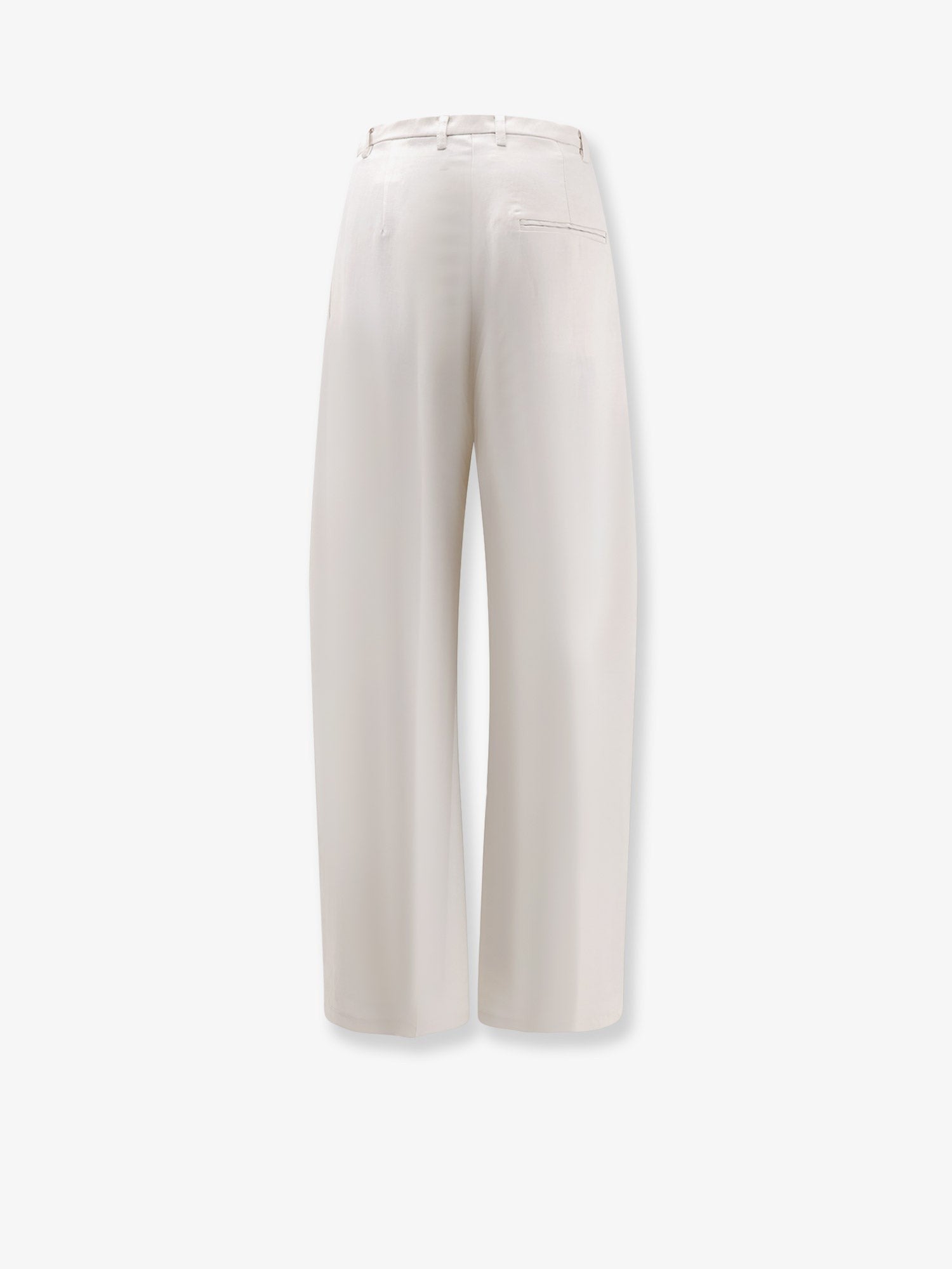 Alysi Women's Lyocell and Linen Trousers Gesso