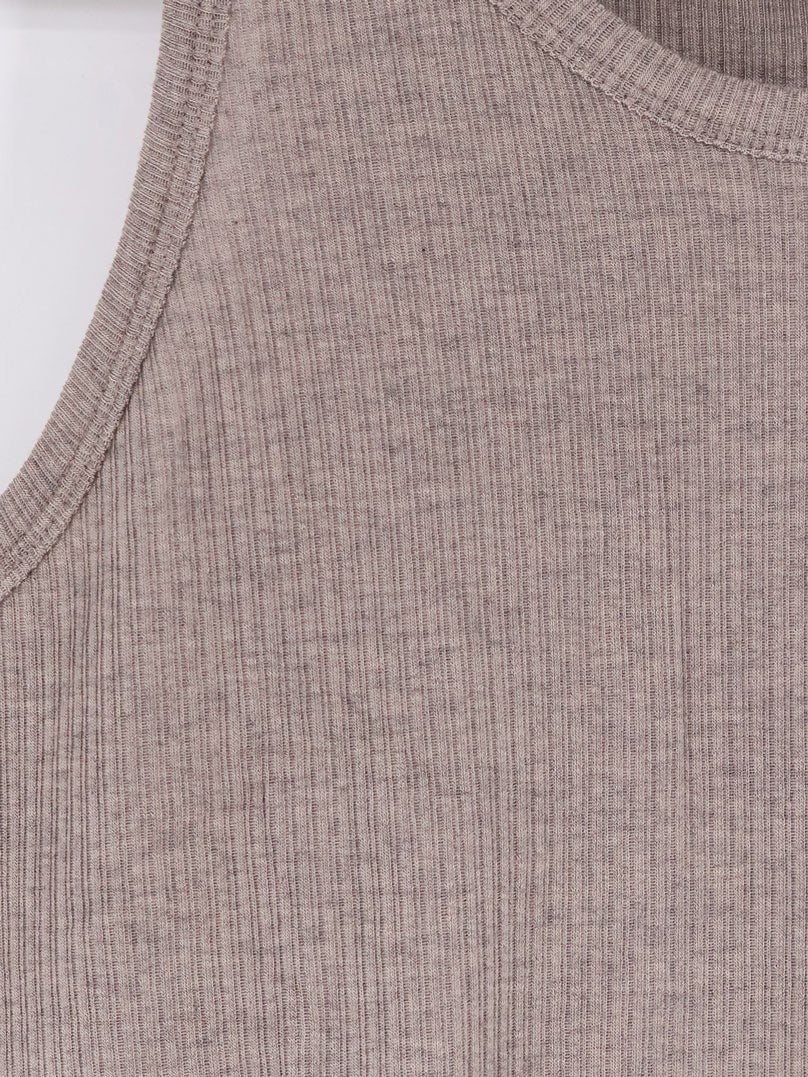 Tonywack Men's Lyocell Blend Tank Top Beige