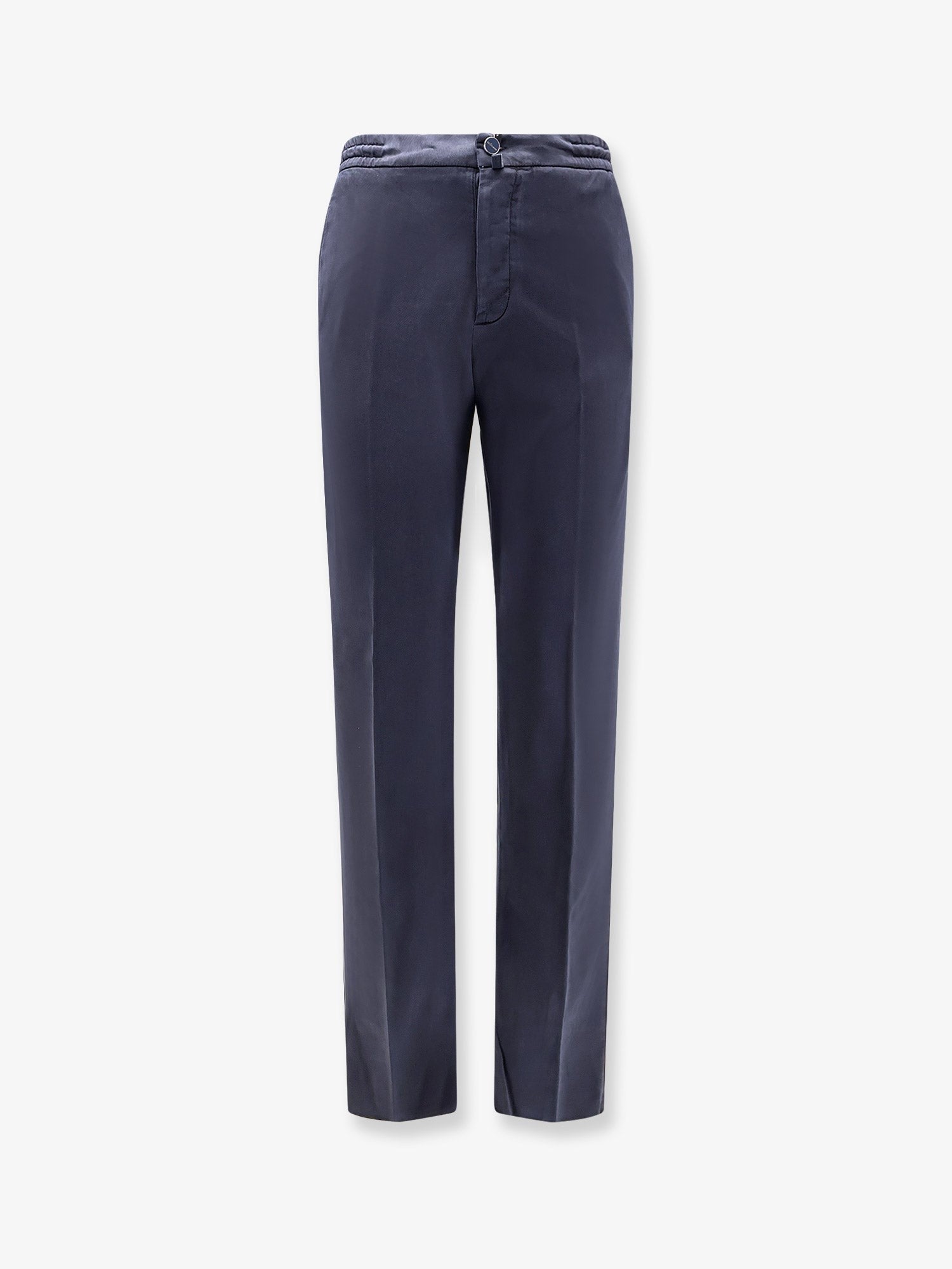 Kiton Men's Lyocell Blend Trouser Blue