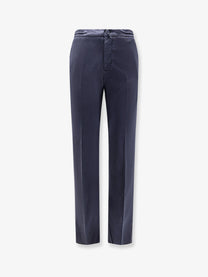 Kiton Men's Lyocell Blend Trouser Blue