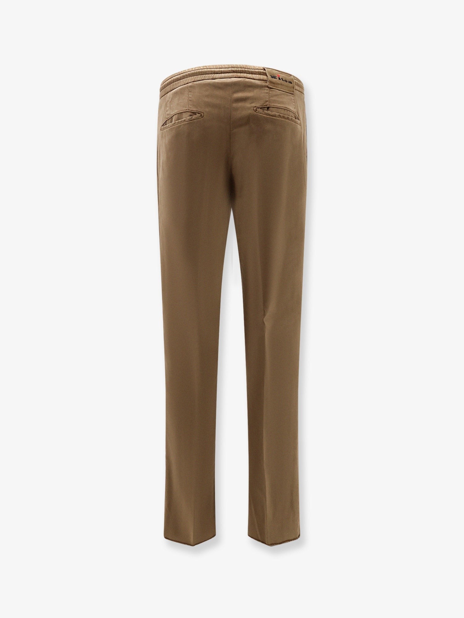 Kiton Men's Lyocell Trouser Beige