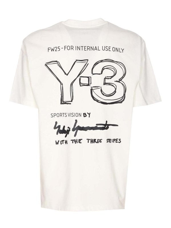 Adidas Y3 Unisex Merch SS Tee Cwhite White