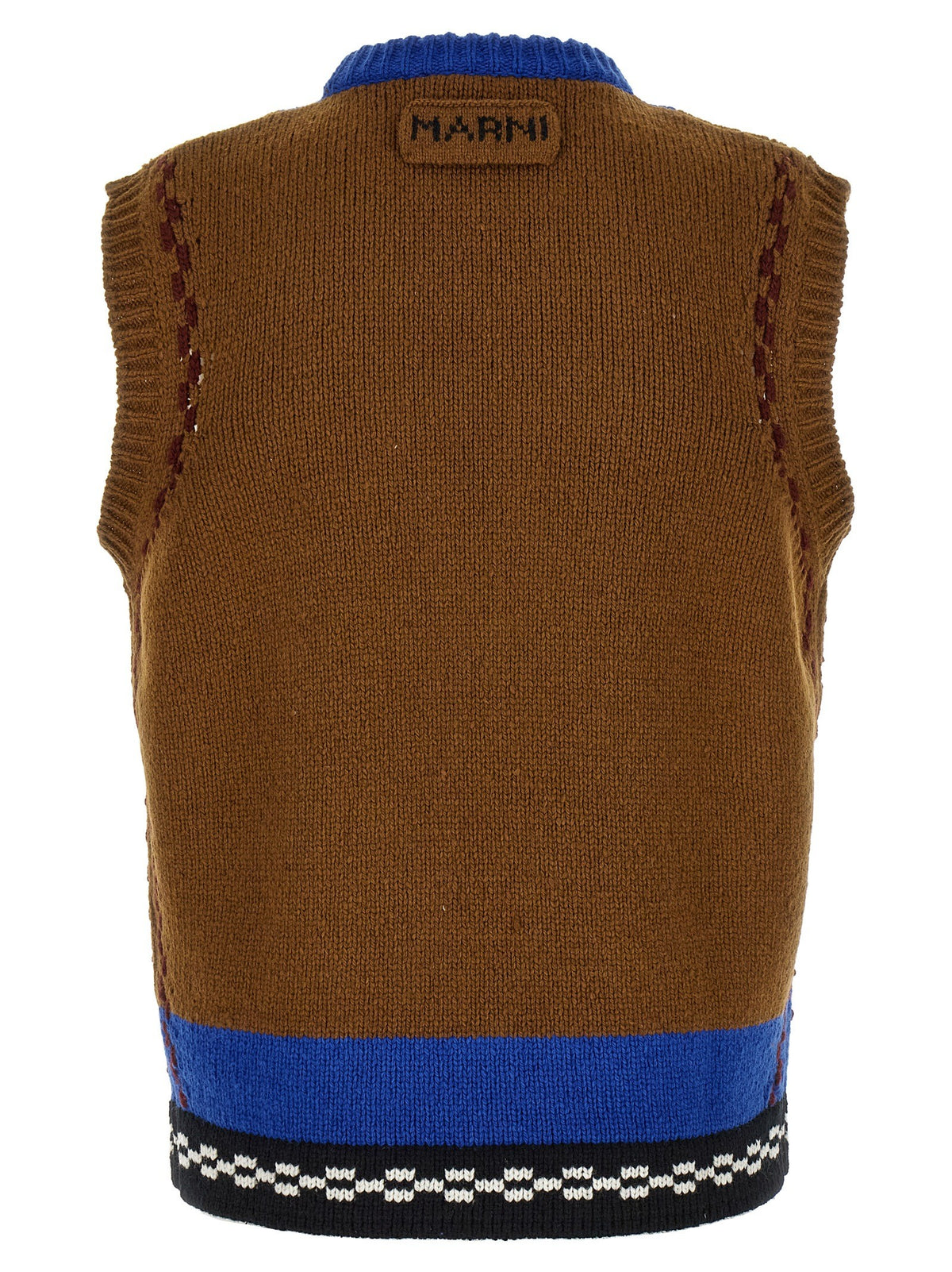 Marni Shaped Intarsia Vest Gold, view 2