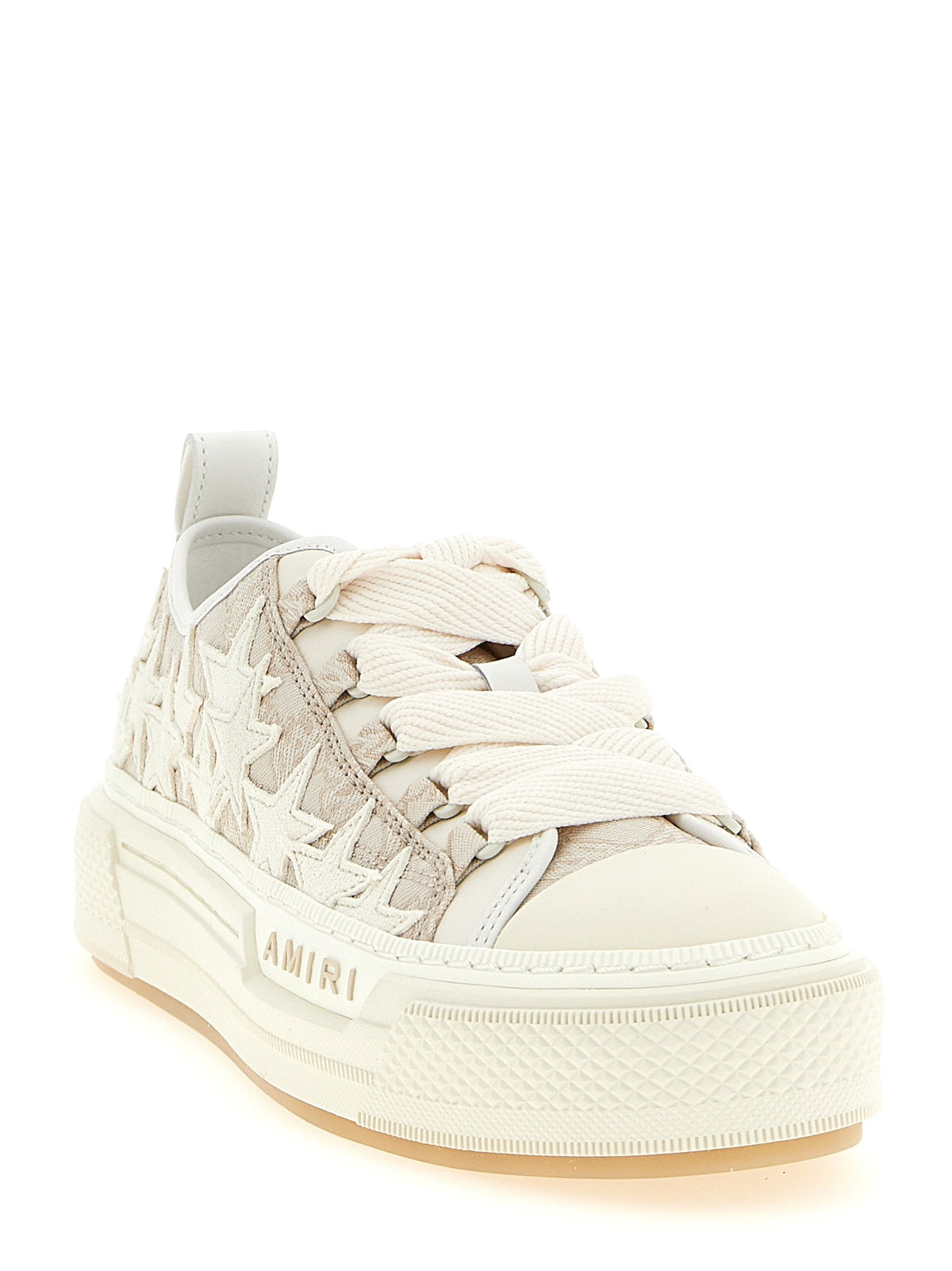 AMIRI Ma Quad Stars Court Low Sneakers Beige, view 2