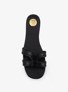 Saint Laurent Women's Mabrouka Leather Sandals Black, view 4