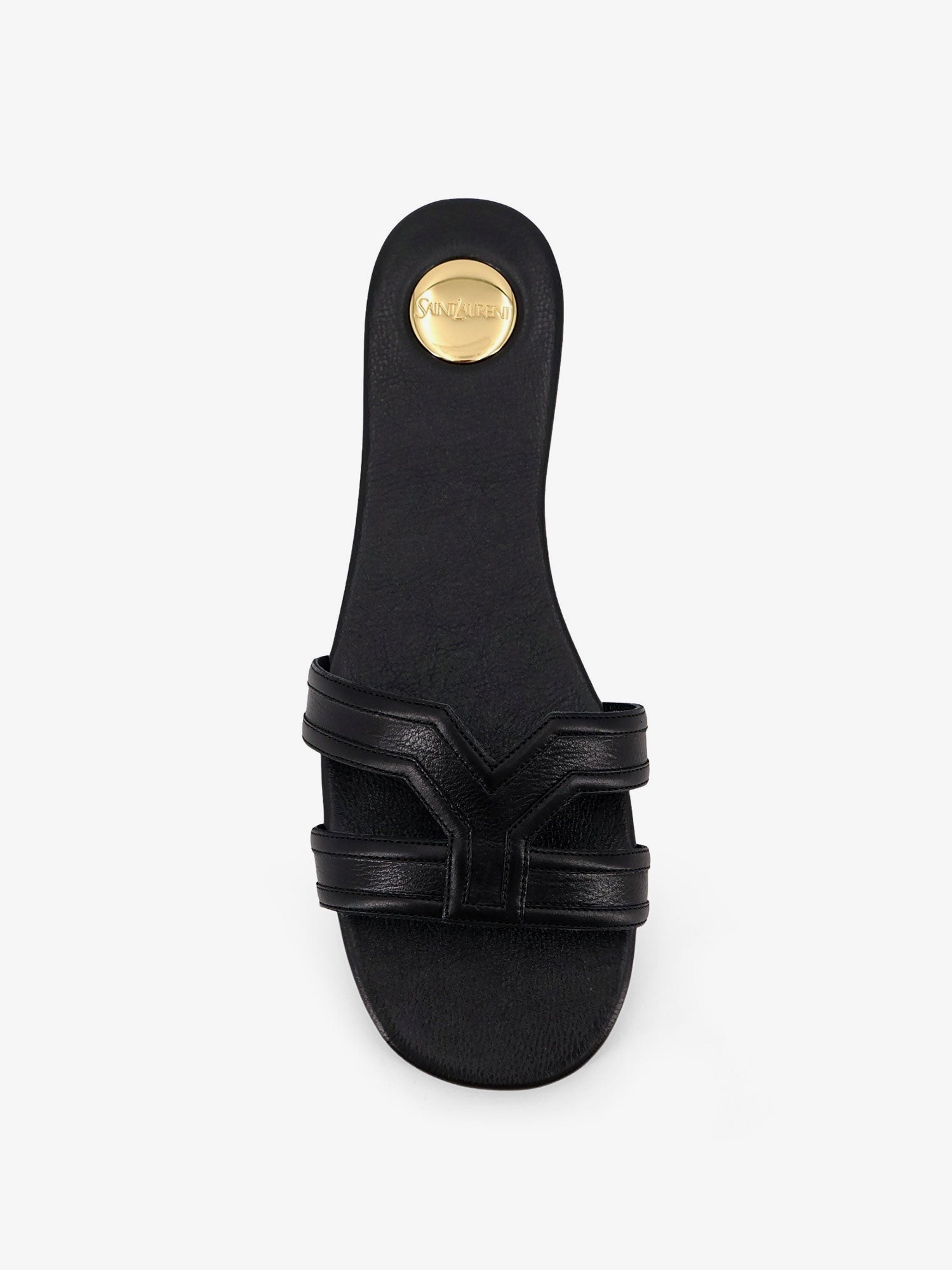 Saint Laurent Women's Mabrouka Leather Sandals Black