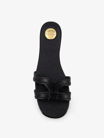 Saint Laurent Women's Mabrouka Leather Sandals Black