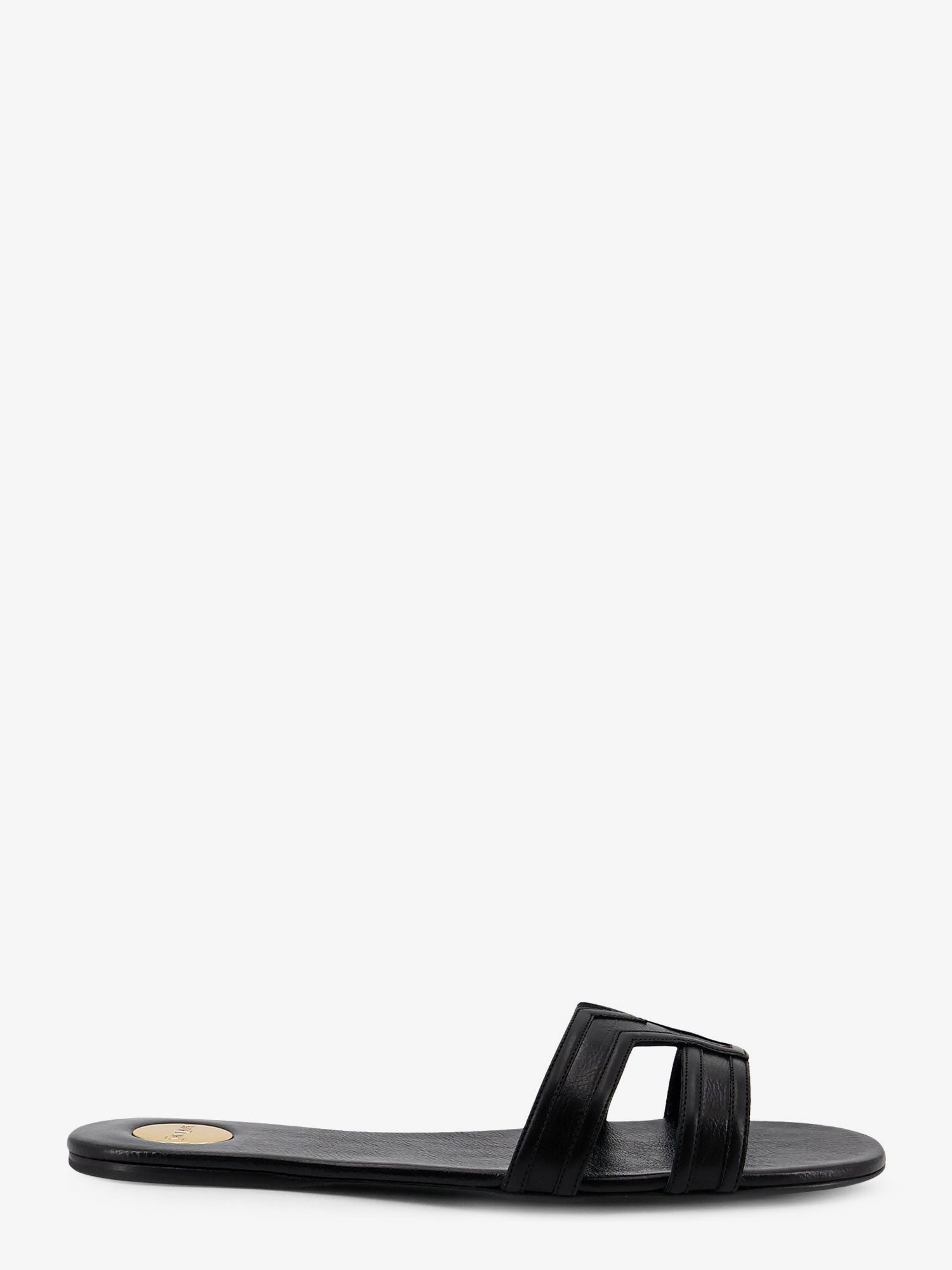 Saint Laurent Women's Mabrouka Leather Sandals Black