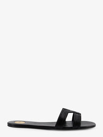 Saint Laurent Women's Mabrouka Leather Sandals Black