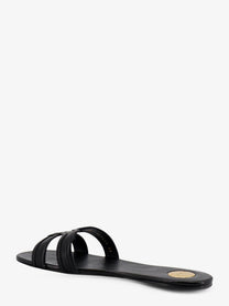 Saint Laurent Women's Mabrouka Leather Sandals Black
